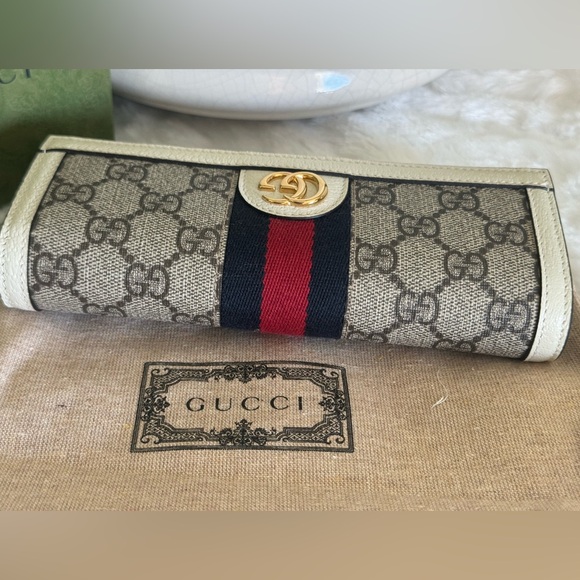 Gucci Monogram Web Ophidia Long Wallet - Picture 7 of 12